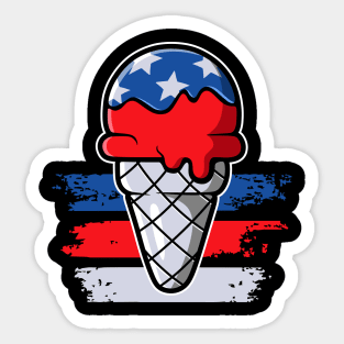 USA Ice Cream Sticker